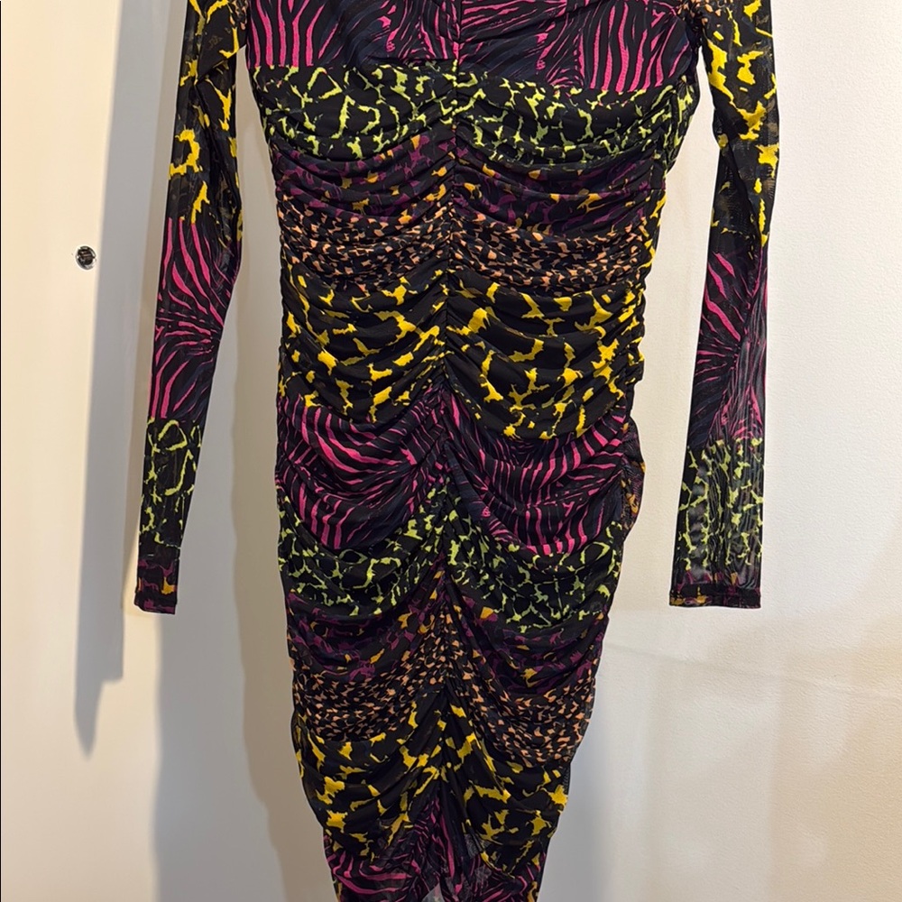 Guess Multicolor Patterned Women's Dress - Picture 9 of 9